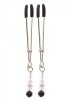 Tweezers With Beads Silver